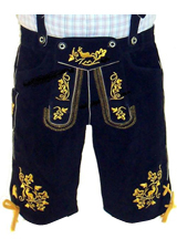 Bavarian leather mini shorts 