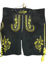Bavarian leather mini shorts 